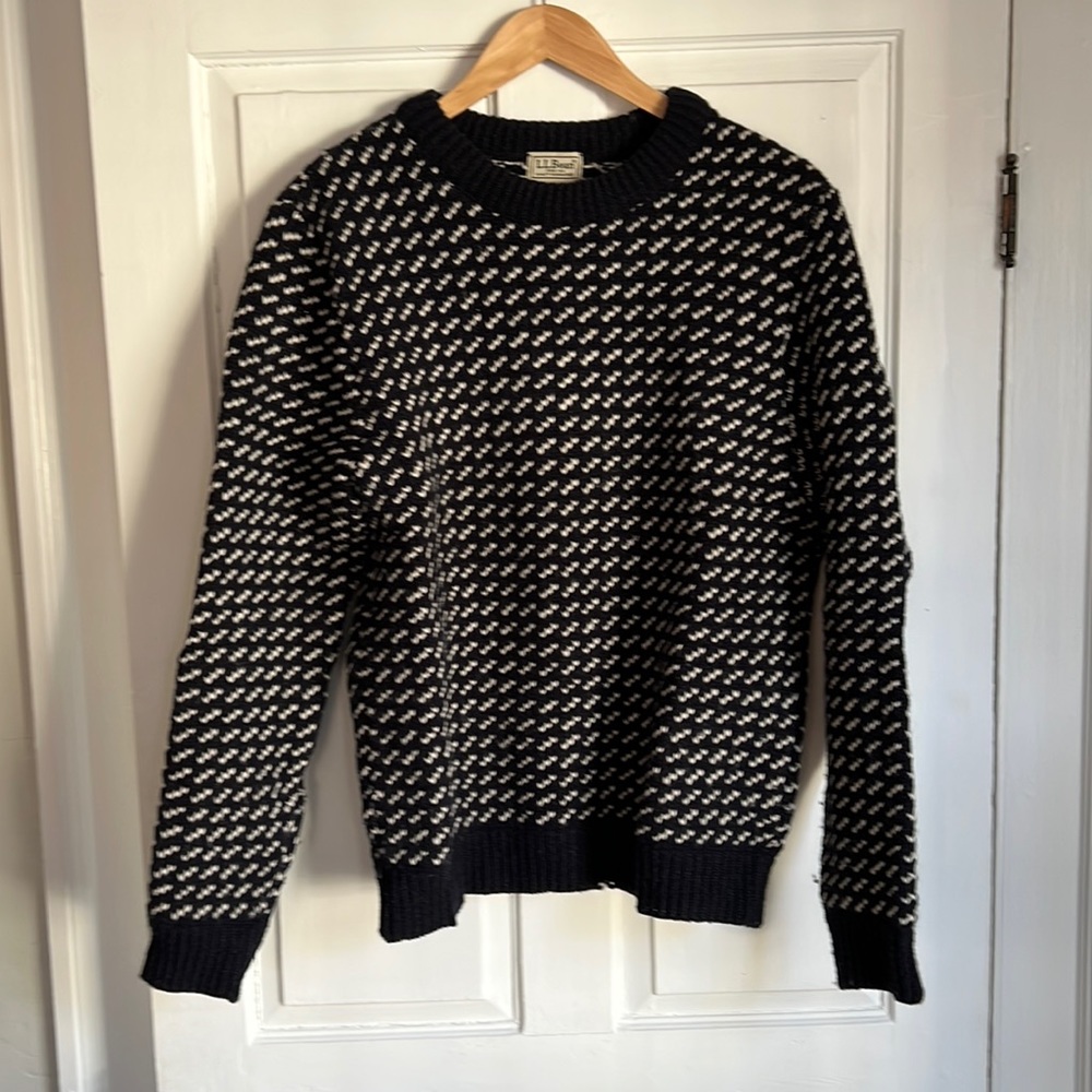 LL bean birdseye sweater vintage